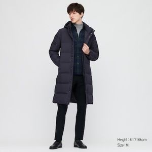 Uniqlo Seamless Down Long Coat - Navy - men's S